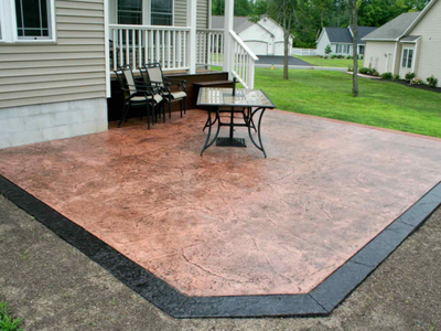 stamped concrete patio in Hartford, CT.