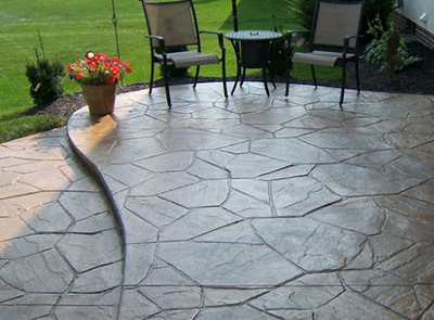 Stamped patio in Hartford, CT.